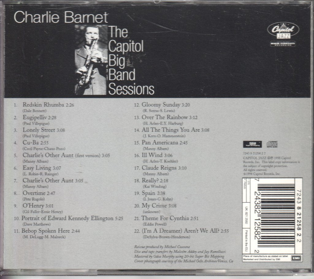 Charlie Barnet - Capitol Big Band Sessions - Cd