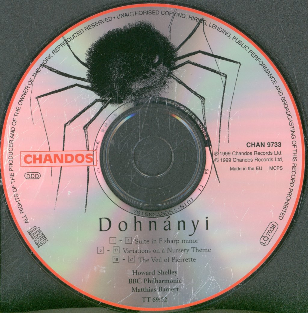 Howard Shelley, Matthias Bamert, BBC Philharmonic - Dohnányi - Veil Of Pierrette / Suite In F Sharp Minor / Variations On A Nursery Theme - Cd