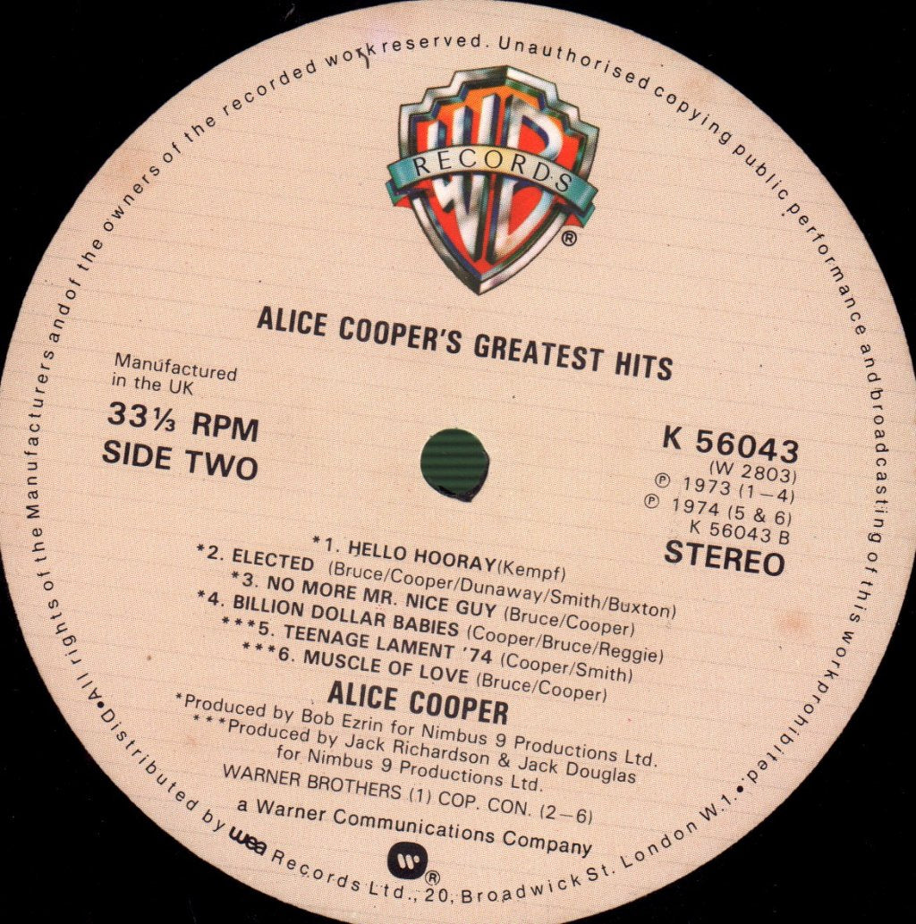Alice Cooper - Greatest Hits - Lp