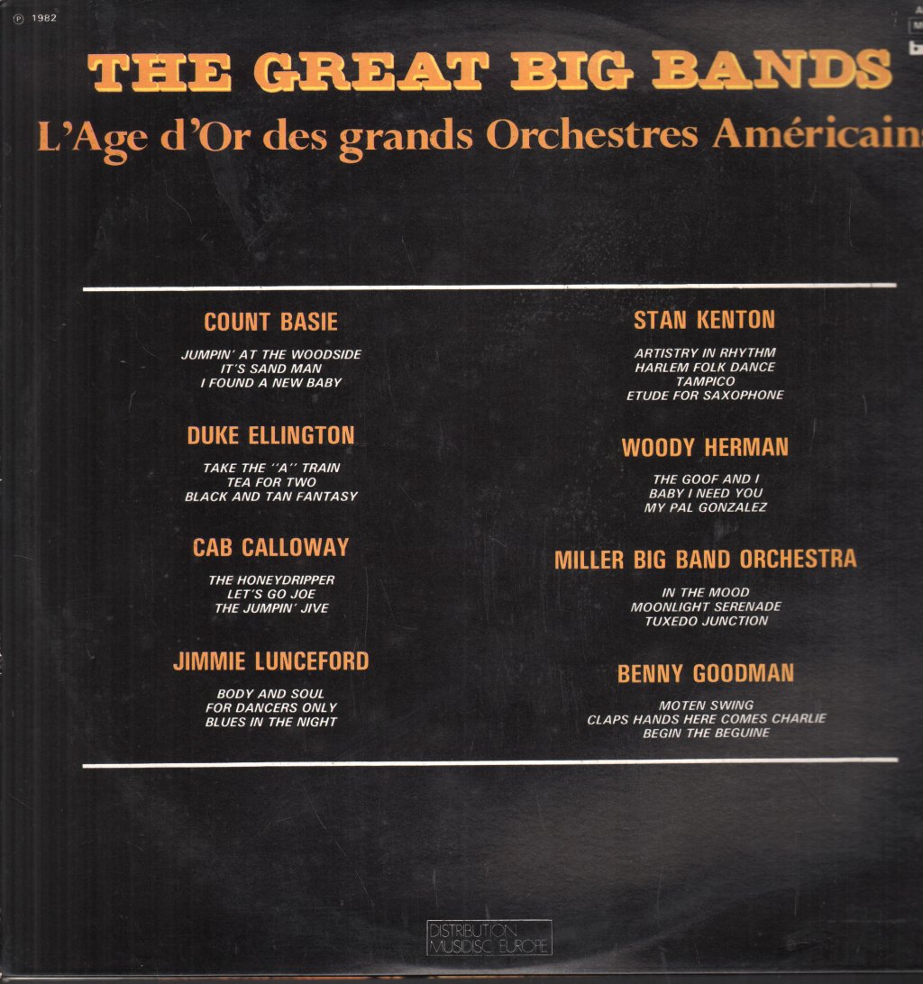 Various Artists - Great Big Bands L'Age d'Or Des Grands Orchestres Américains - Double Lp