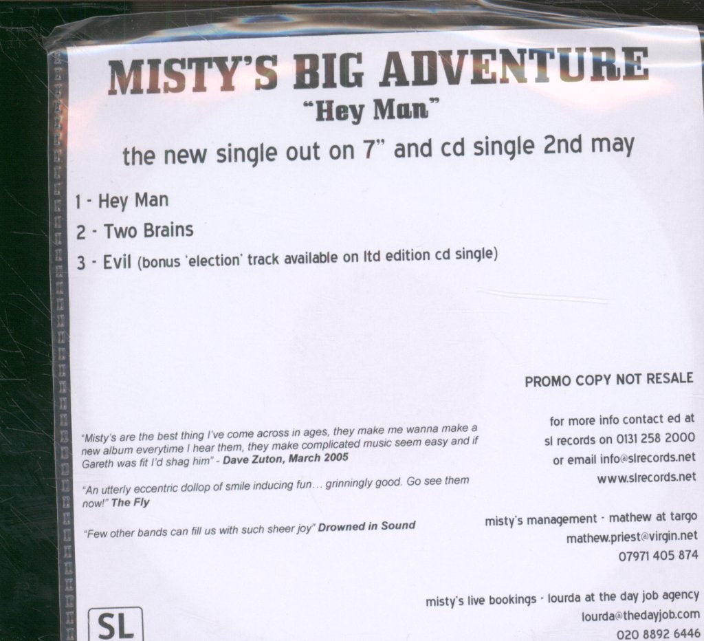 Misty's Big Adventure - Hey Man - Cdr