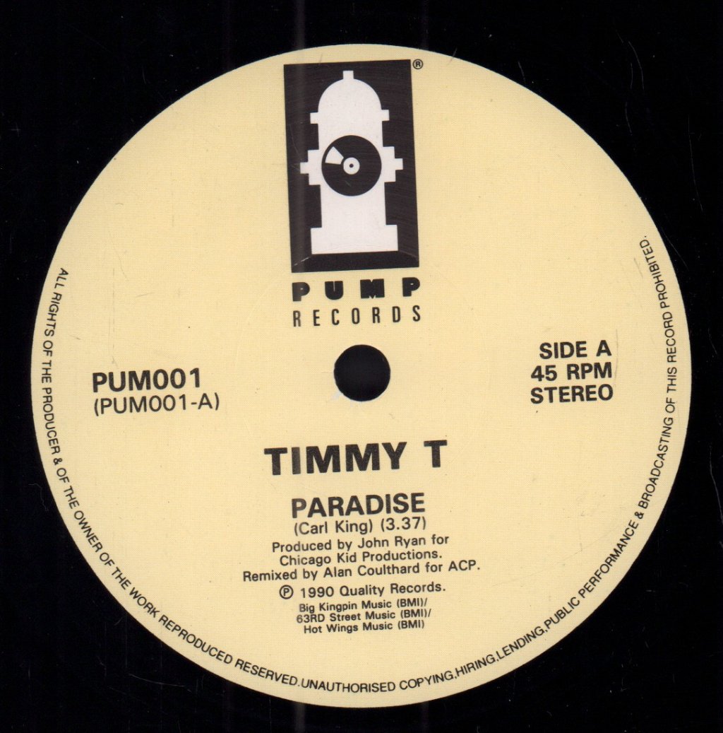 Timmy T - Paradise - 7 Inch