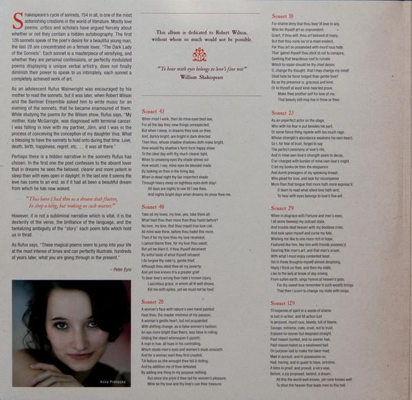 Rufus Wainwright - Take All My Loves 9 Shakespeare Sonnets - Double Lp