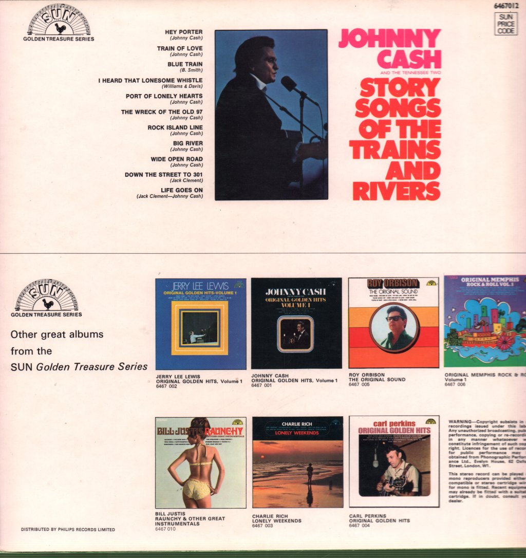 Johnny Cash And The Tennessee Two - Story Songs Of The Trains And Rivers - Lp
