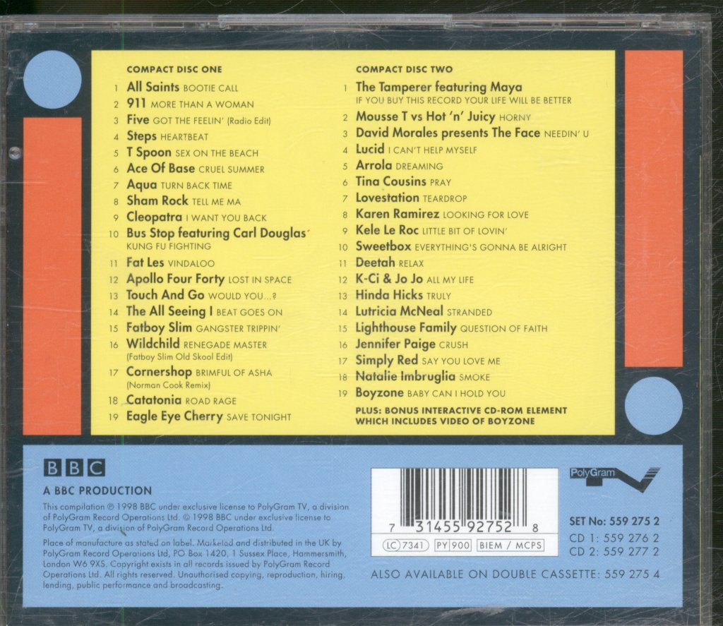 Various Artists - Top Of The Pops: Best Of 1998 - Double Cd