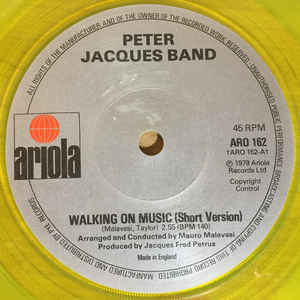 Peter Jacques Band - Walking On Music - 7 Inch