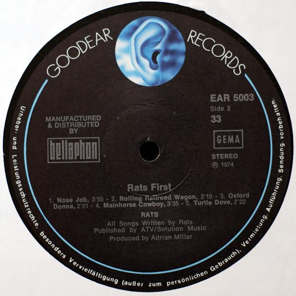 Rats (70'S Rock/Glam Group) - Rats First - Lp