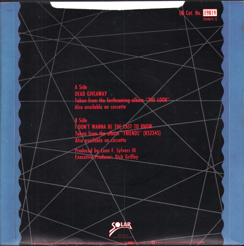 Shalamar - Dead Giveaway - 7 Inch