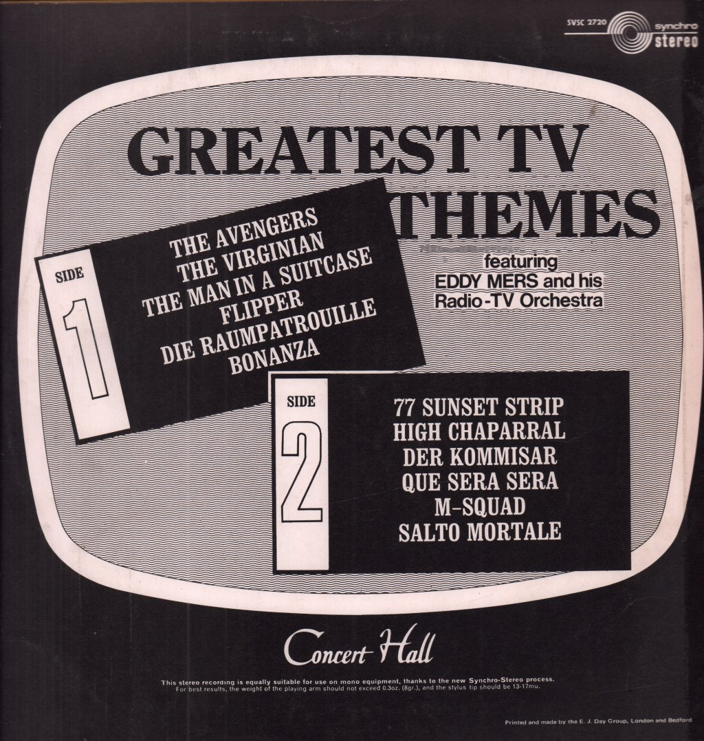 eddy mers and his radio tv orchestra - Greatest TV Themes - Lp