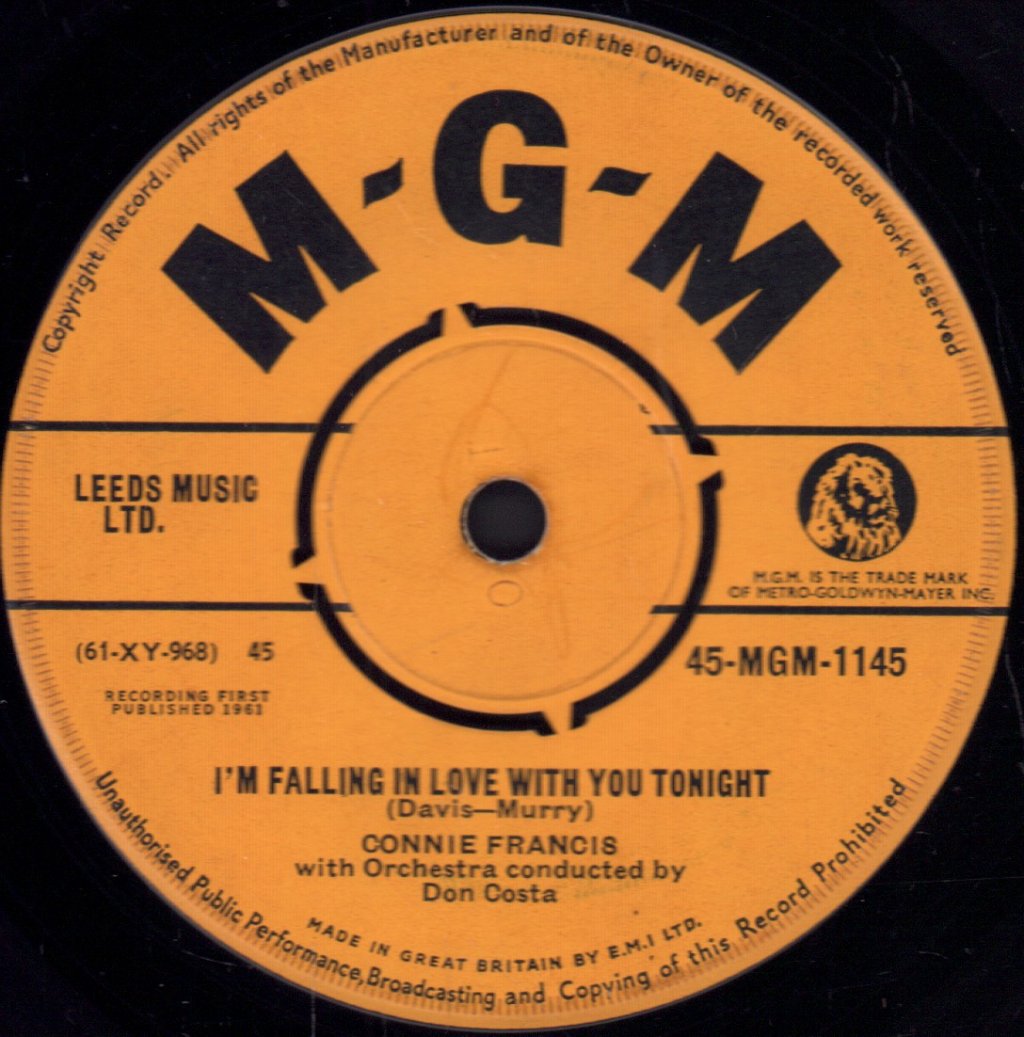 Connie Francis - I'm Falling In Love With You Tonight - 7 Inch