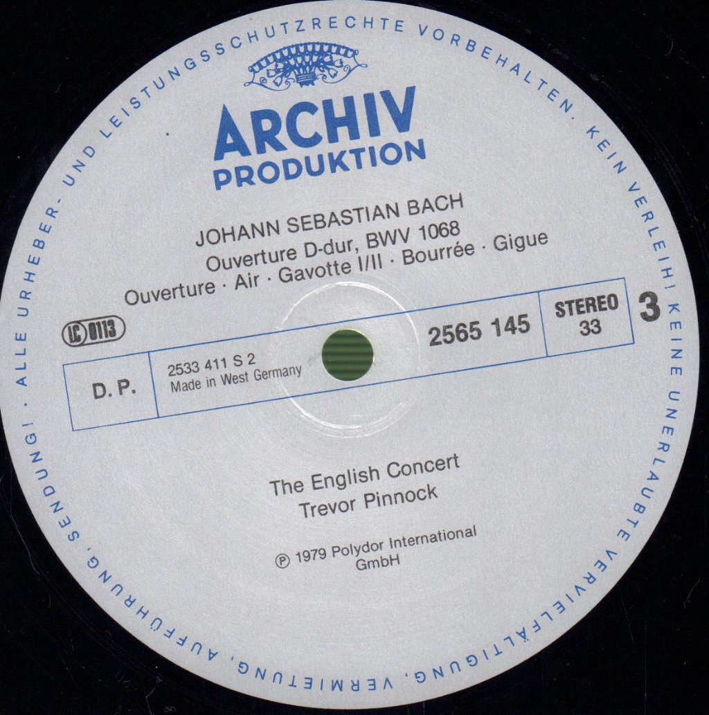 English Concert / Trevor Pinnock - Johann Sebastien Bach - Ouvertüren BWV 1066-1069 - Double Lp