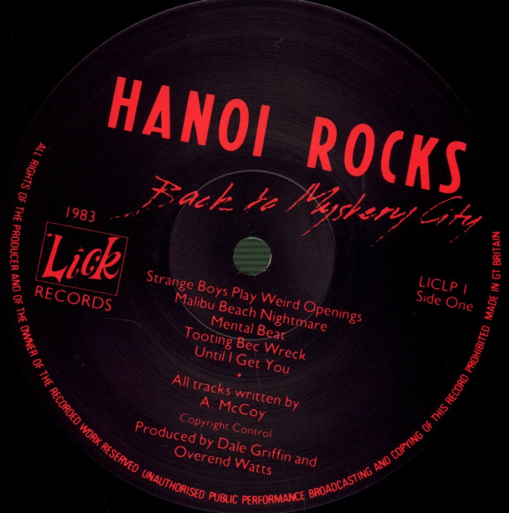 Hanoi Rocks - Back To Mystery City - Lp