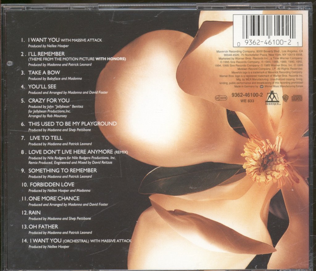 Madonna - Something To Remember - Cd