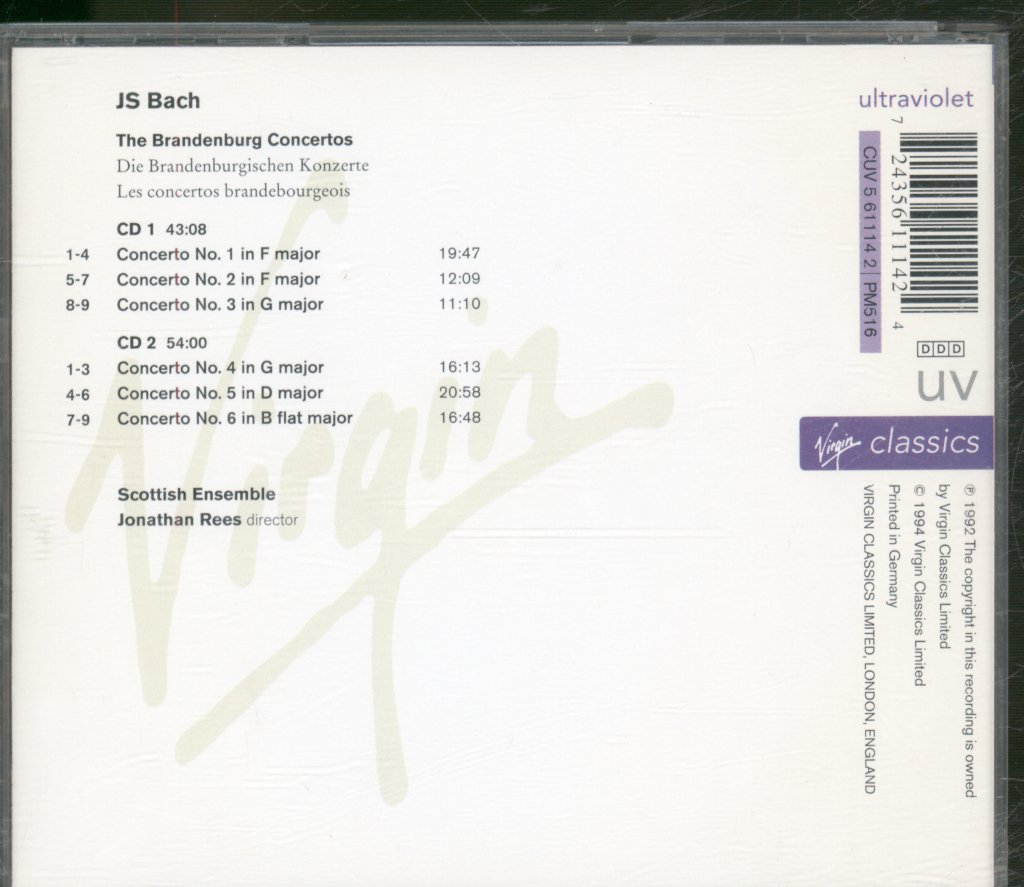 Scottish Ensemble, Jonathan Rees - Bach - Brandenburg Concertos - Double Cd