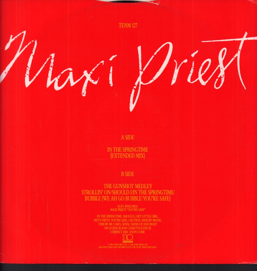 Maxi Priest - In The Springtime - 12 Inch