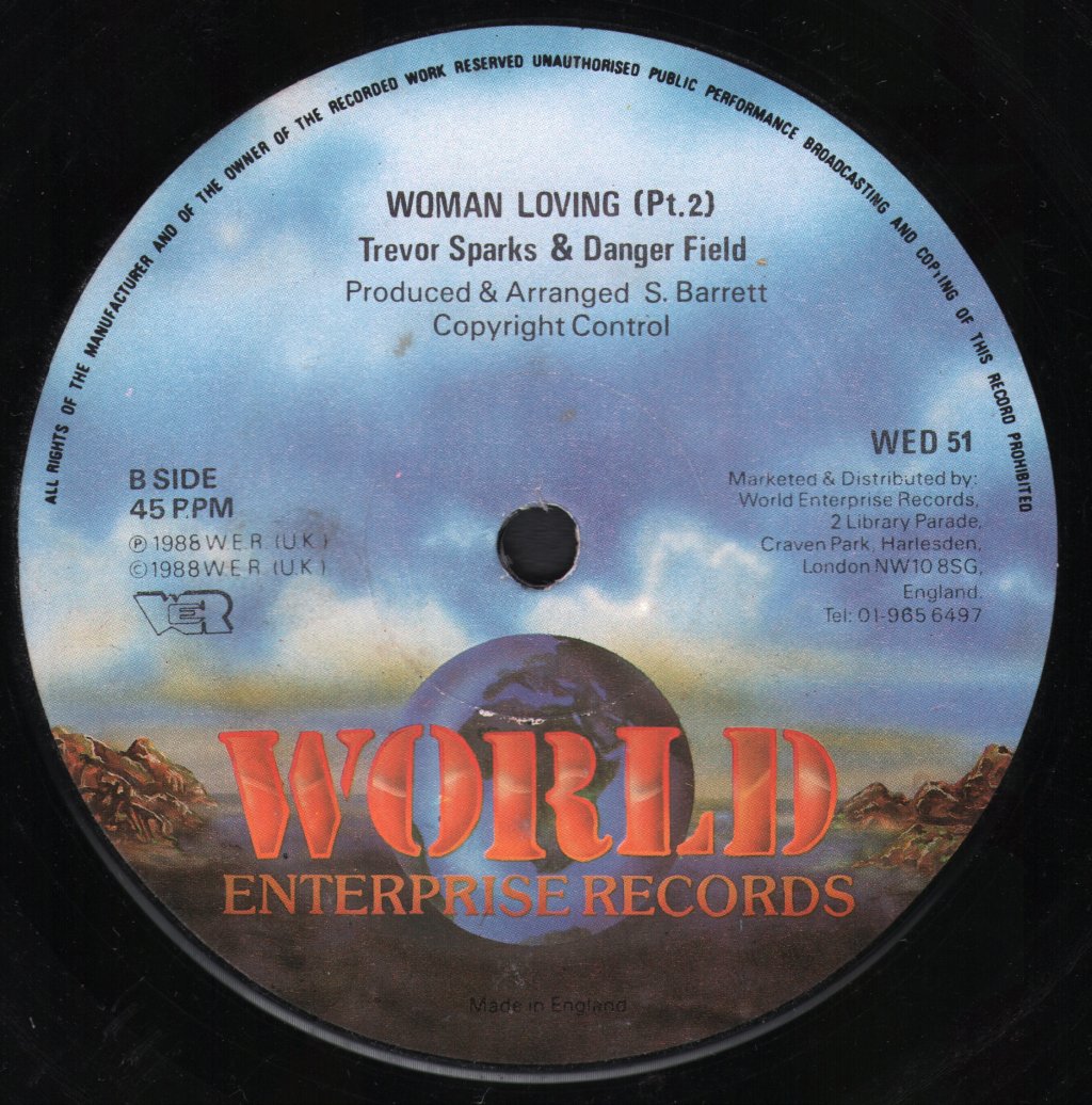 Trevor Sparks & Danger Field - Woman Loving - 12 Inch