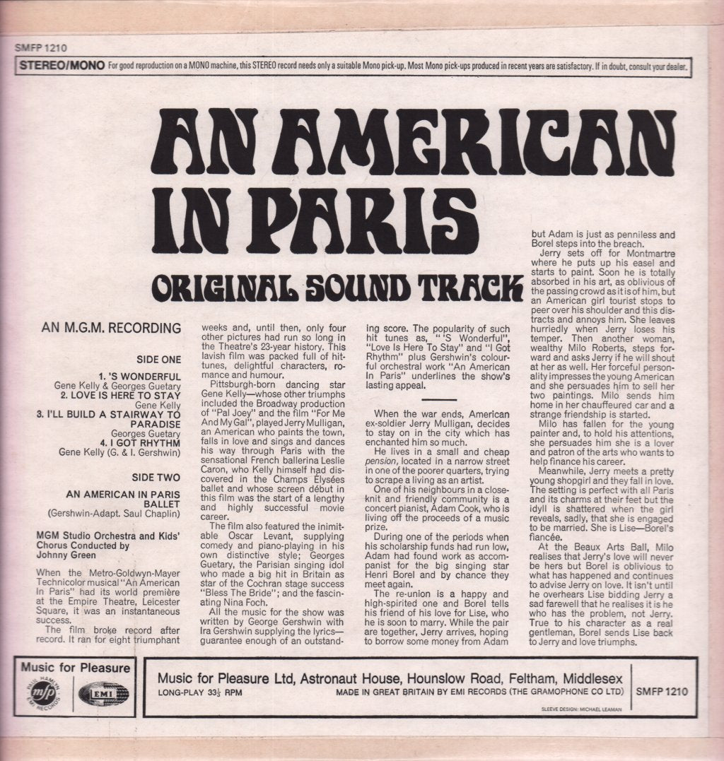 An American In Paris - Original Soundtrack - Lp