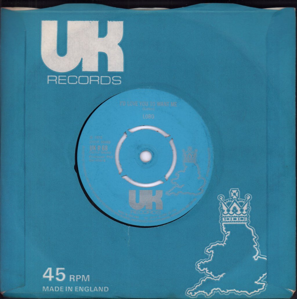 Lobo - I'd Love You To Want Me - 7 Inch