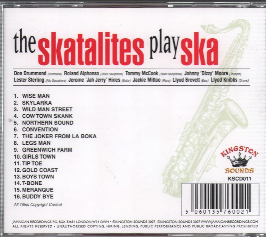 Skatalites - Skatalites Play Ska - Cd