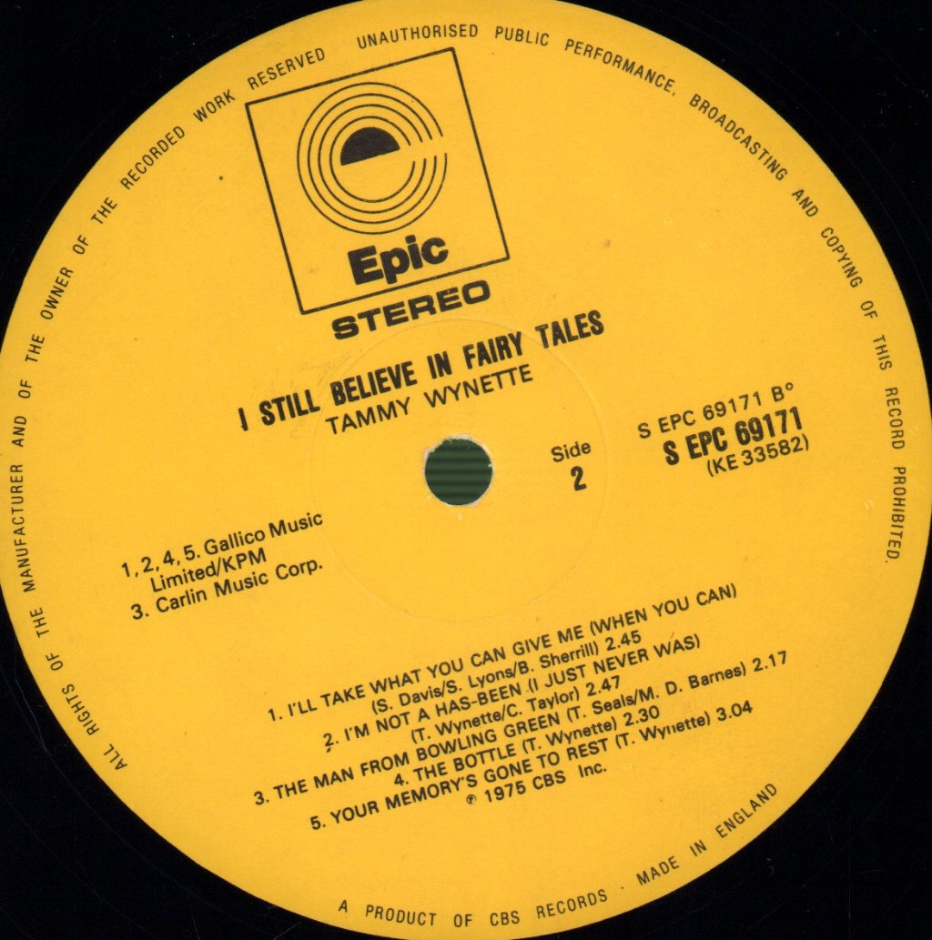 Tammy Wynette - I Still Believe In Fairy Tales - Lp