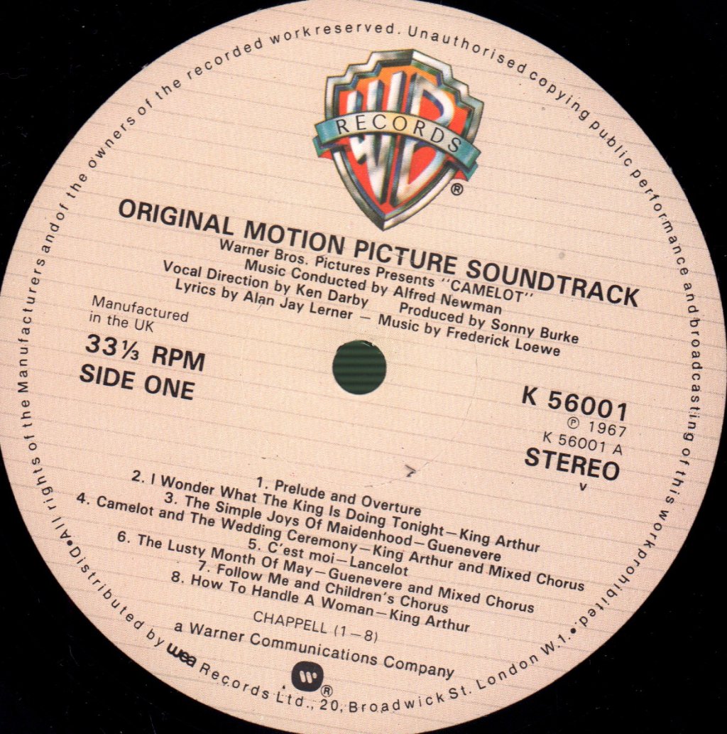 Various Artists - Camelot (Original Motion Picture Sound Track) - Lp