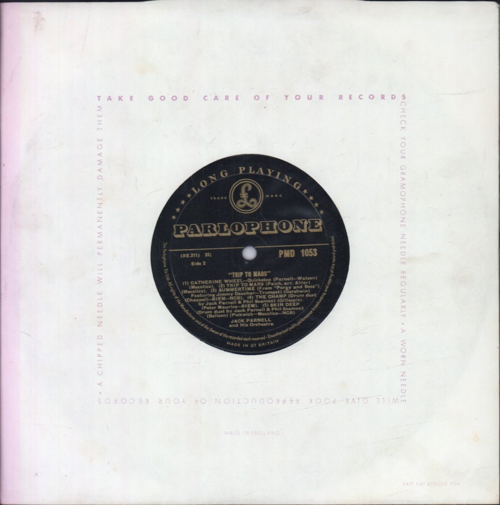 jack parnell and his orchestra - Trip To Mars - 10 Inch