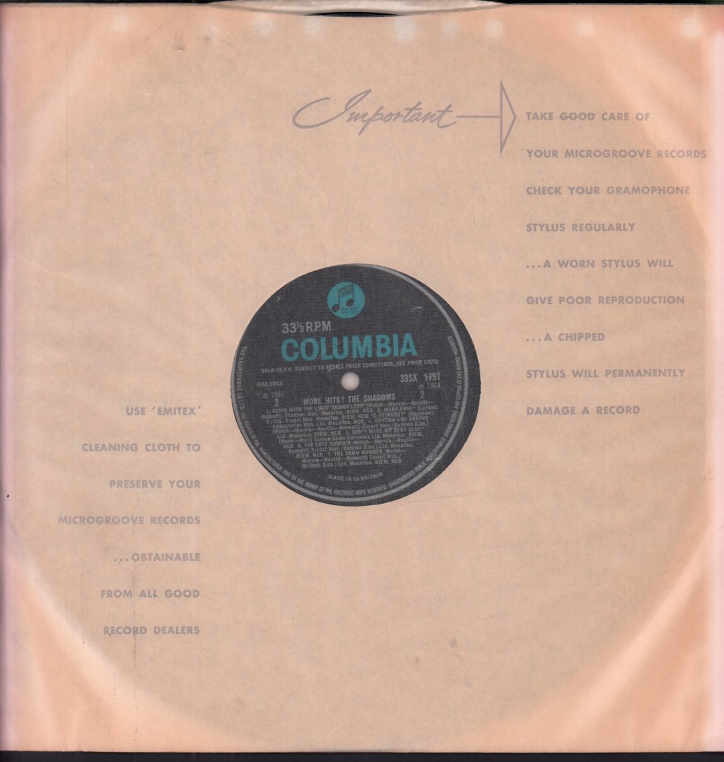 Shadows - More Hits - Lp