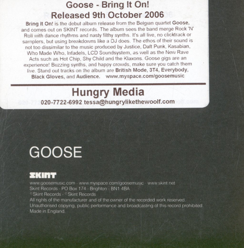 Goose - Bring It On - Cd