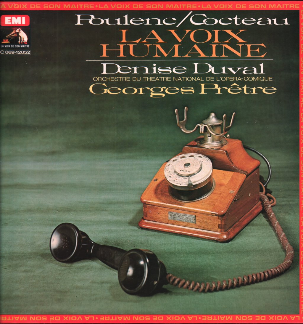 Denise Duval / Orchestre Du Theatre National De L'Opéra-Comique / Georges Pretre - Poulenc / Cocteau - La Voix Humaine - Lp
