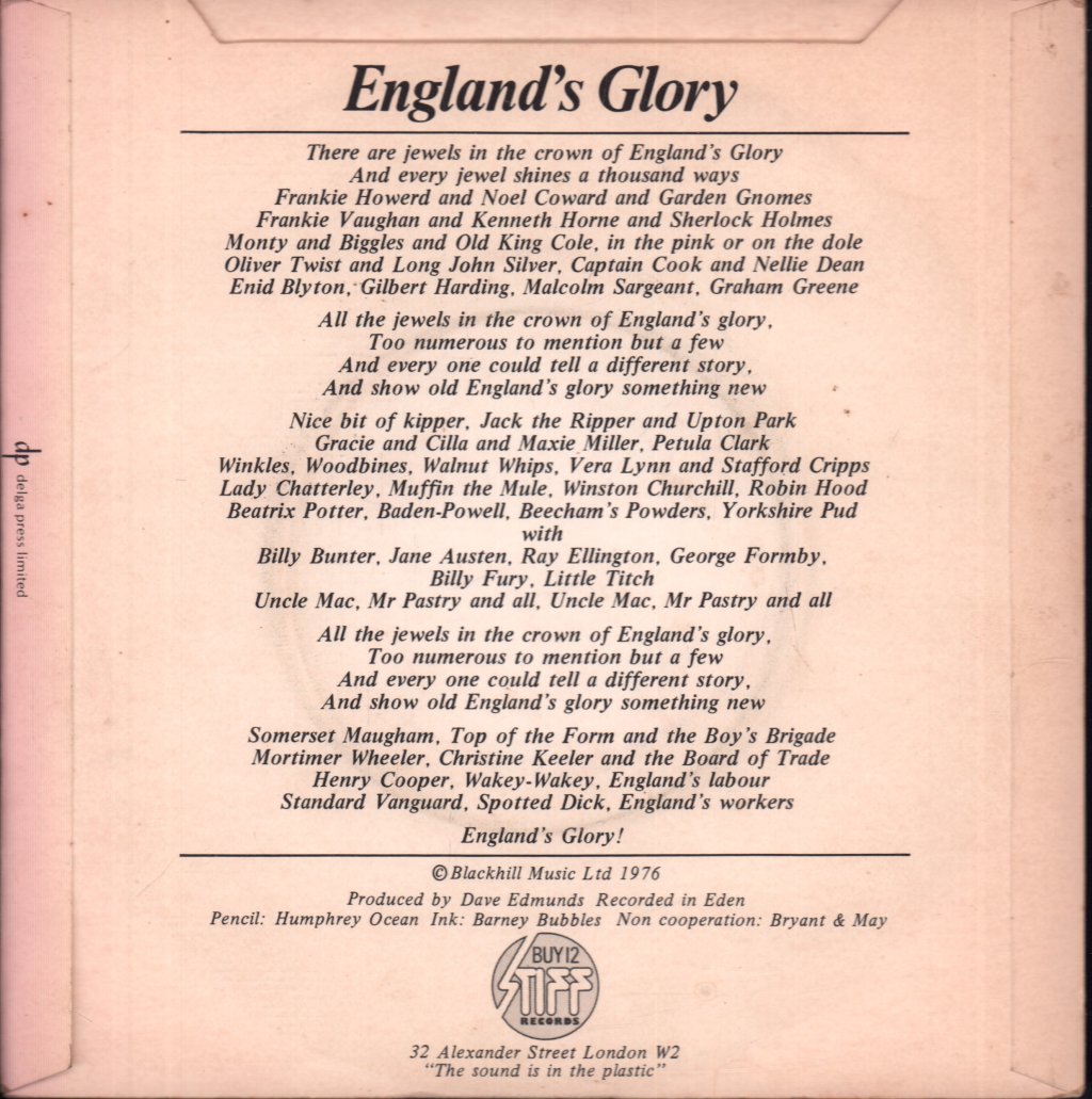 Max Wall - England's Glory - 7 Inch