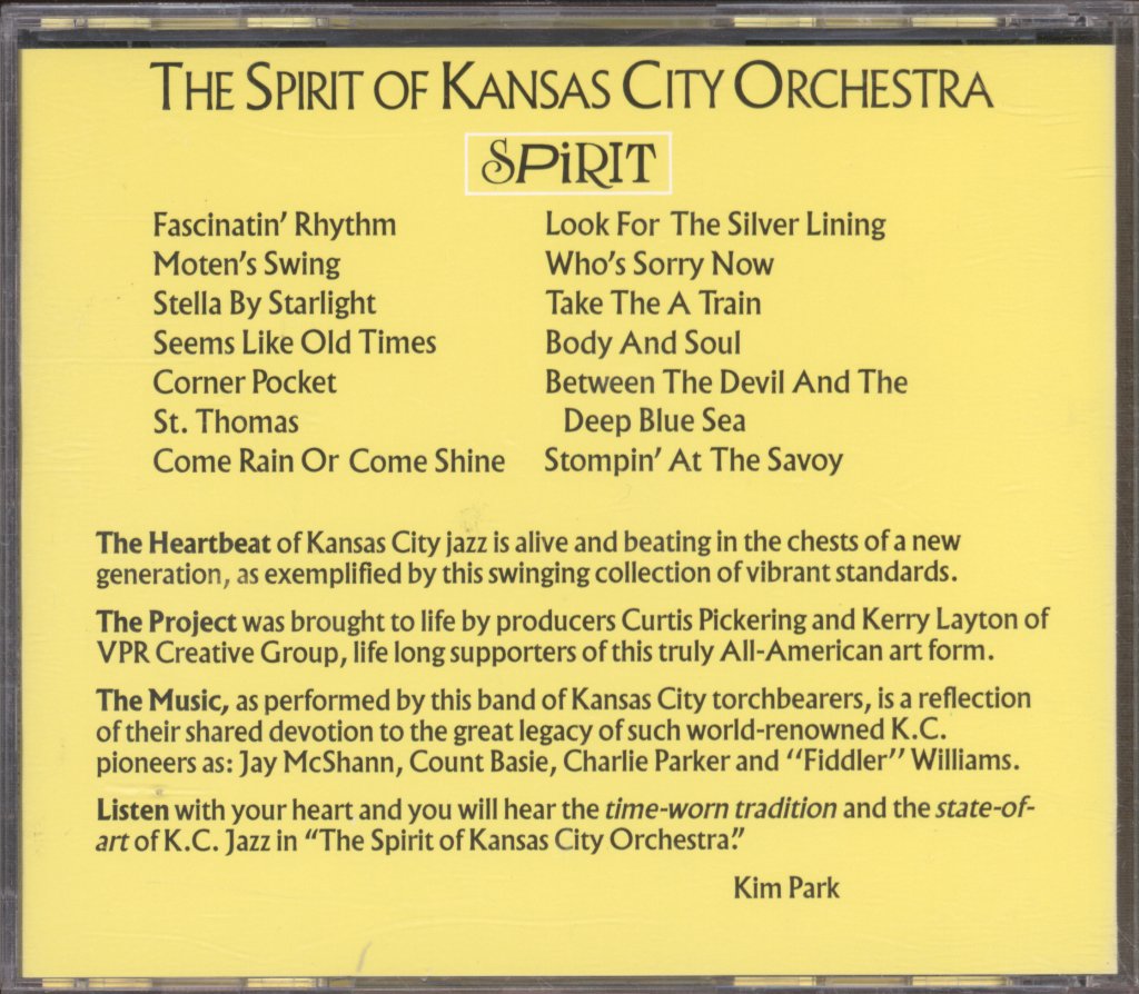 Spirit (Jazz) - Spirit Of Kansas City Orchestra - Cd
