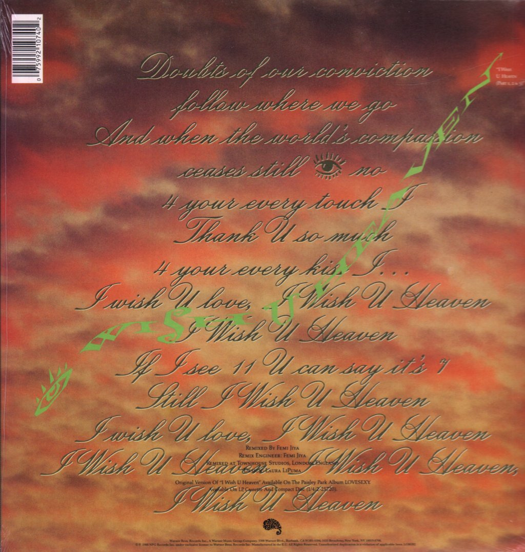 Prince - I Wish U Heaven - 12 Inch
