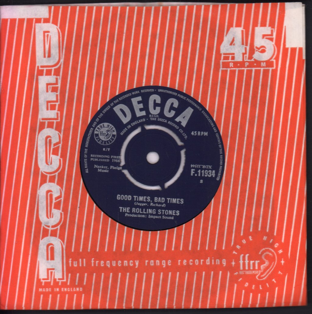 Rolling Stones - It's All Over Now - 7 Inch