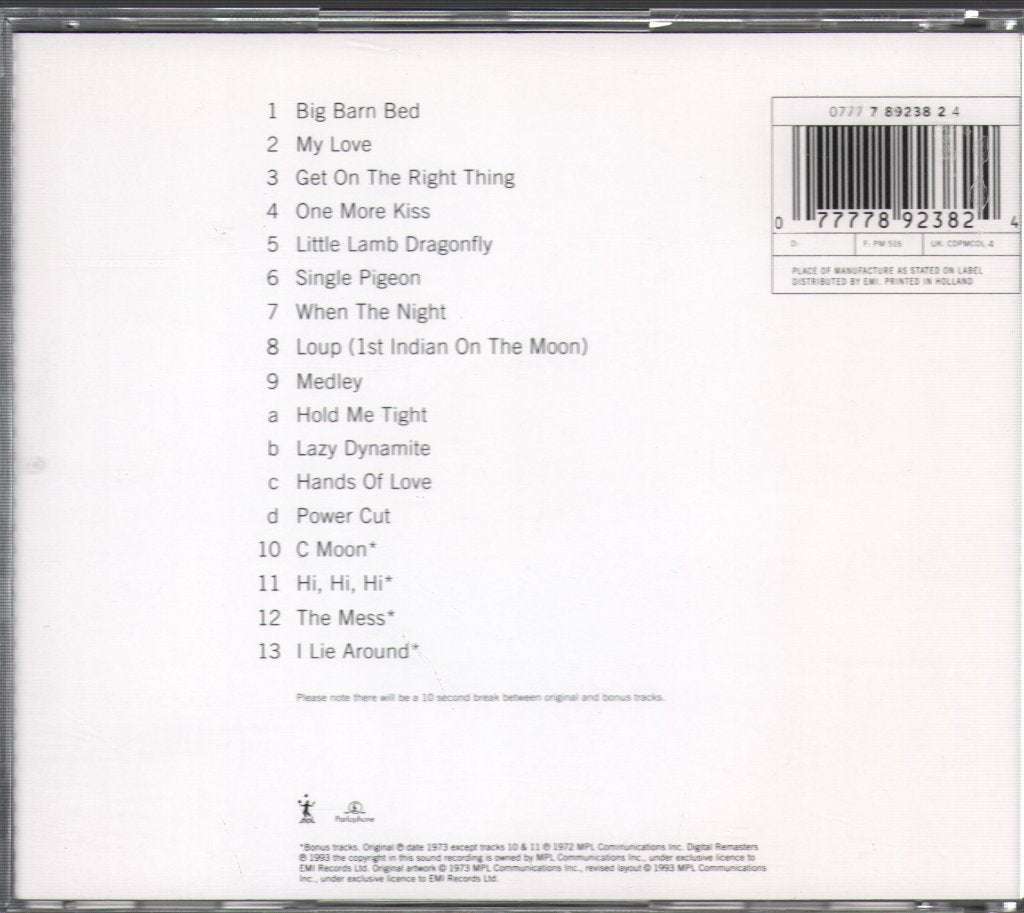 Wings - Red Rose Speedway - Cd