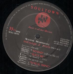 Wayne Marshall - Menage A Trois Ep - 12 Inch