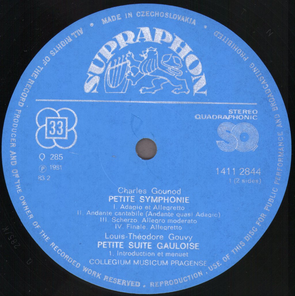 Collegium Musicum Pragense - Gounod - Petite Symphonie / d'Indy - Chanson Et Danses / Gouvy - Petite Suite Gauloise (Pour Instruments À Vent) - Lp