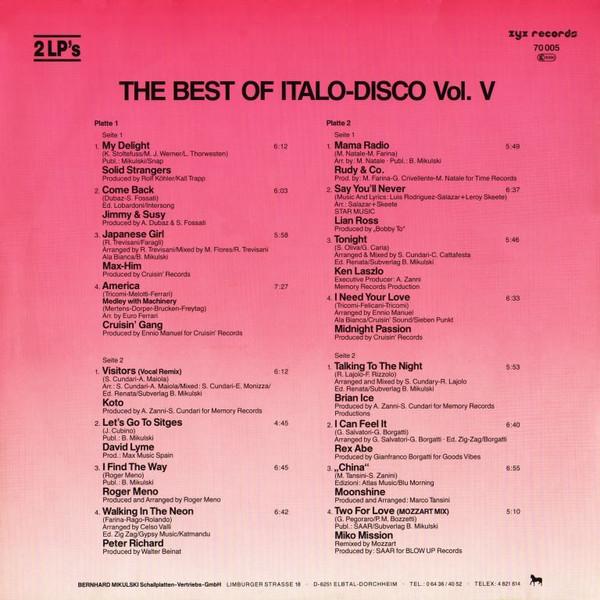 Various Artists - Best Of Italo-Disco Vol. 5 - Double Lp