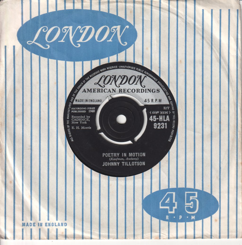 Johnny Tillotson - Poetry In Motion - 7 Inch