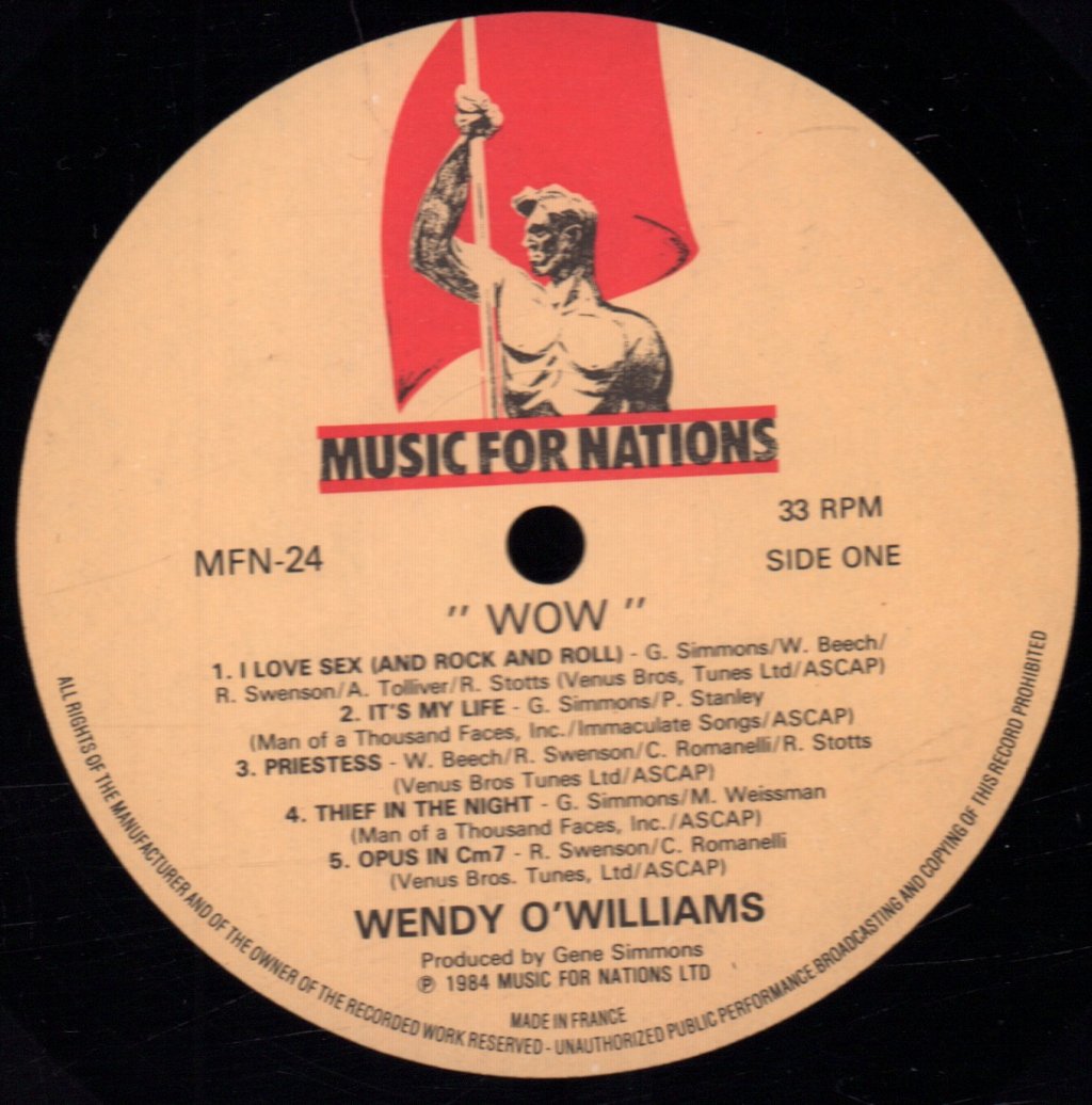 Wendy O'Williams - Wow - Lp
