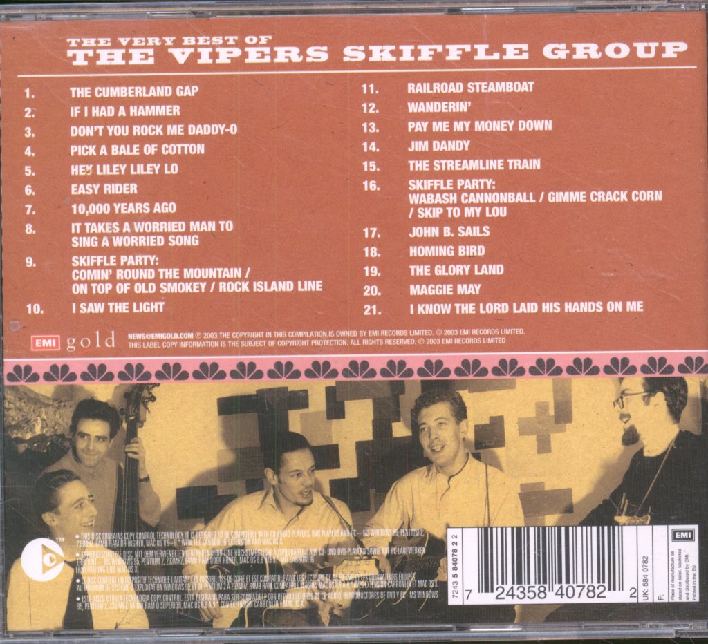Vipers Skiffle Group - Very Best Of The Vipers Skiffle Group - Cd