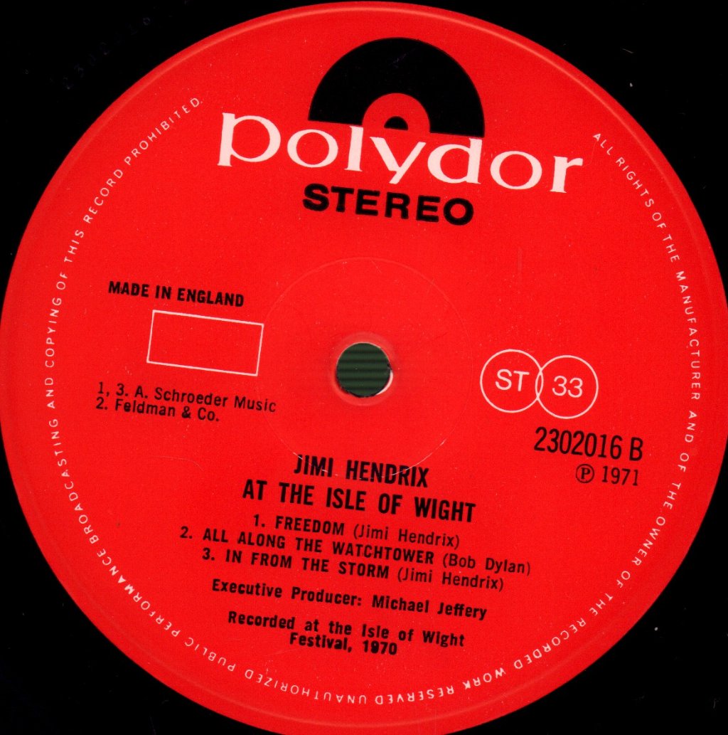 Jimi Hendrix - Isle Of Wight - Lp
