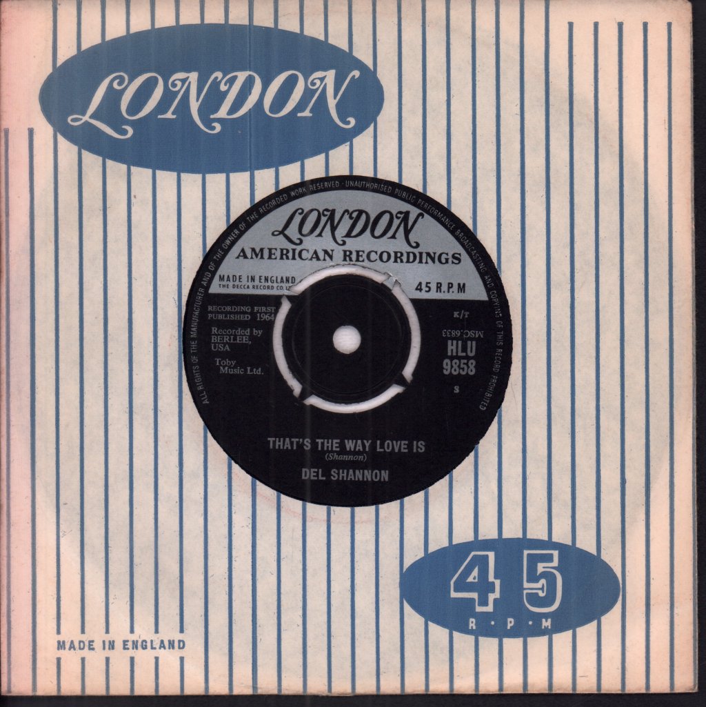 Del Shannon - That's The Way Love Is - 7 Inch