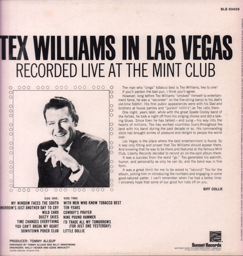 Tex Williams - In Las Vegas - Lp