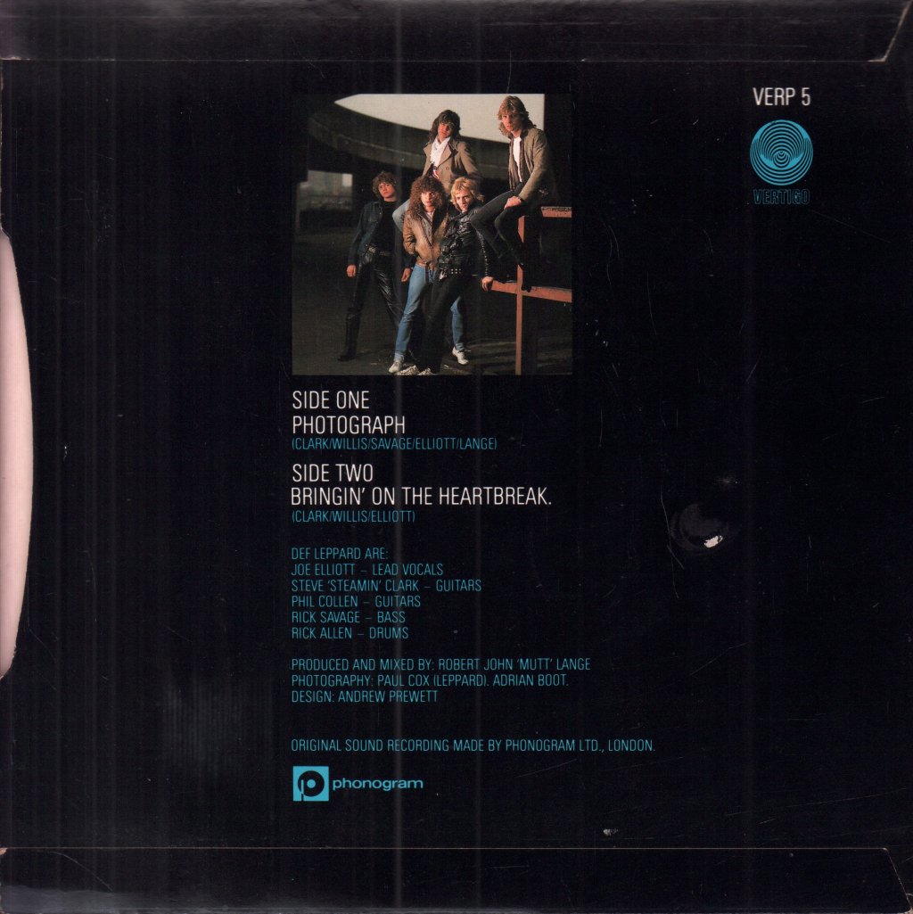 Def Leppard - Photograph - 7 Inch
