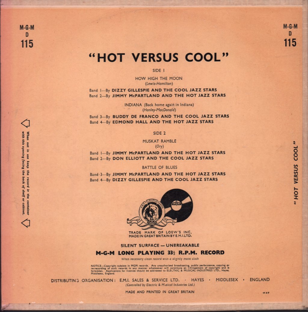Various Artists - Hot Versus Cool - Lp