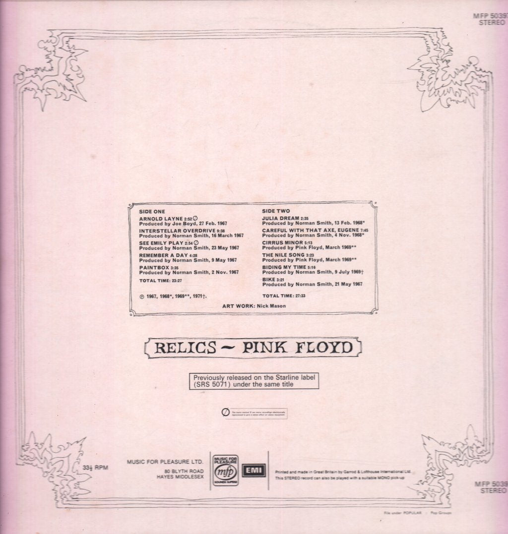 Pink Floyd - Relics - Lp