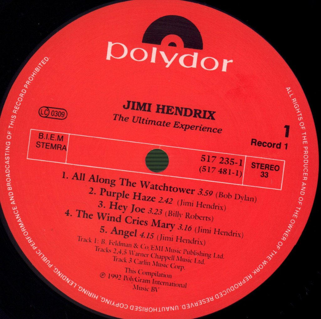 Jimi Hendrix - Ultimate Experience - Double Lp