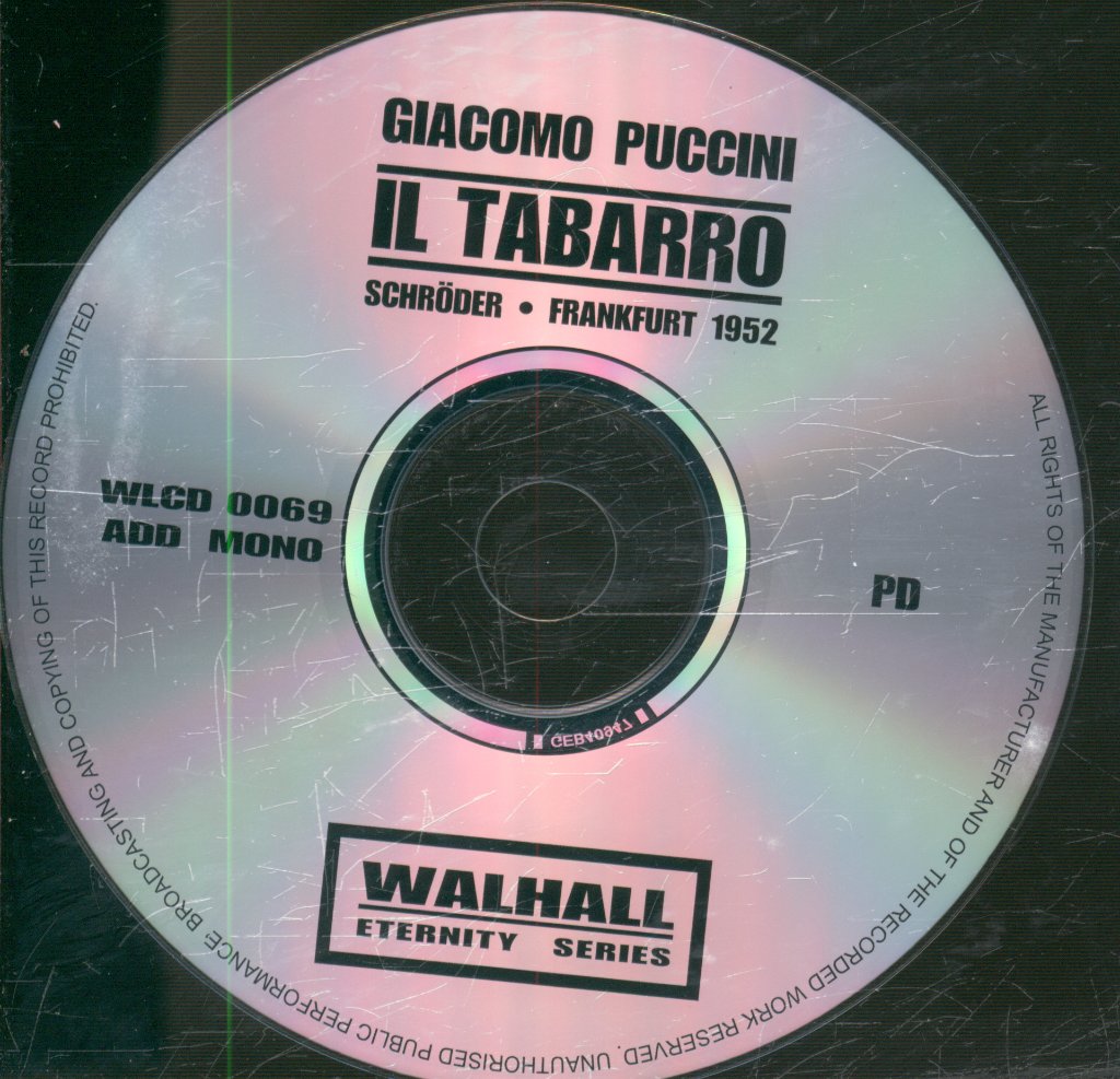 Hessian Radio Orchestra, Kurt Schröder - Puccini - Il Tabarro sung in German - Cd
