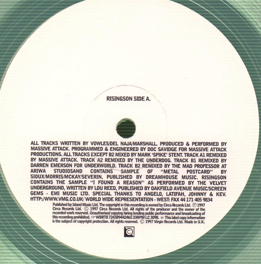 Massive Attack - Risingson - 12 Inch