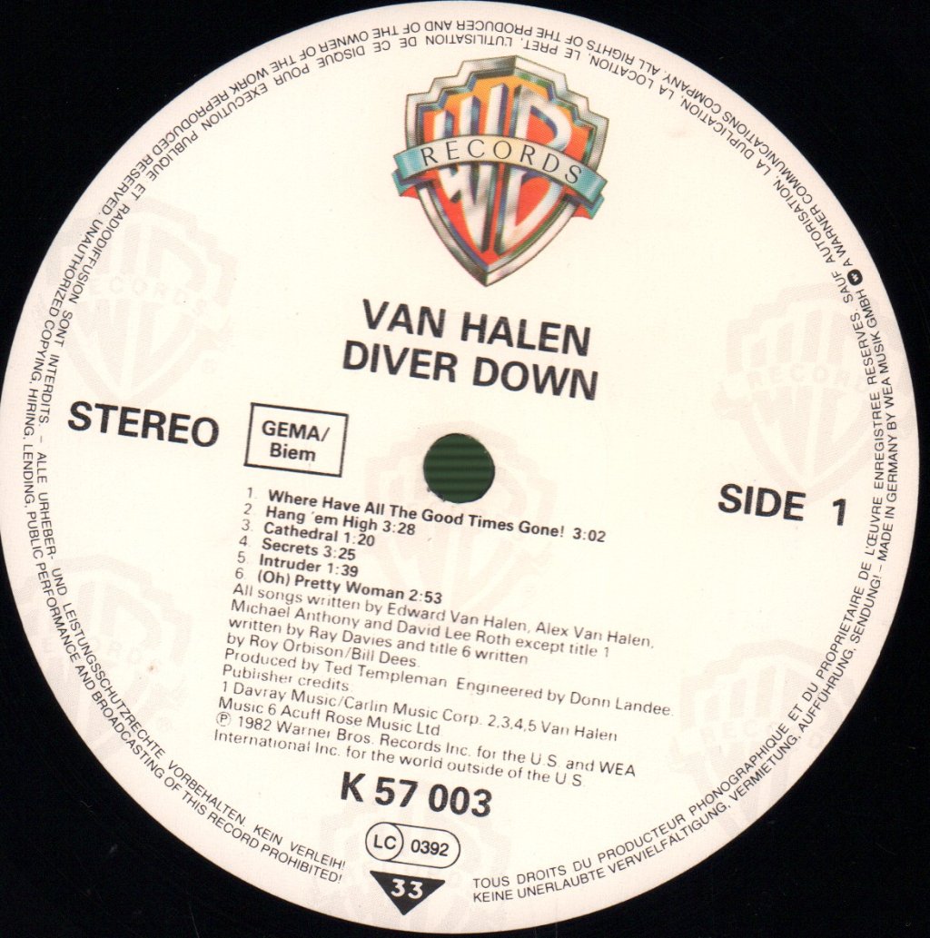 Van Halen - Diver Down - Lp